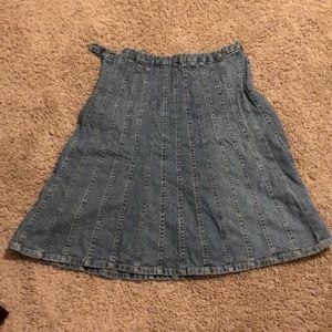 denim striped skirt